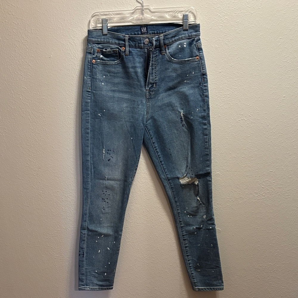 GAP Ankle-Length Distressed Denim Jeans